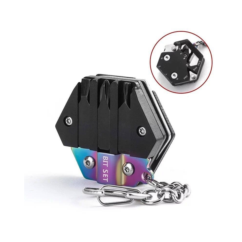 Multifunctional Hexagonal EDC Keychain