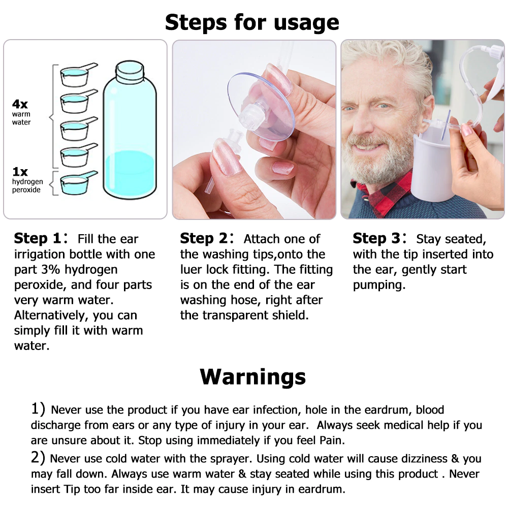 Professional Ear Cleaning Spray Kit Safe ear wax removal kit with Pressure Control Bottle