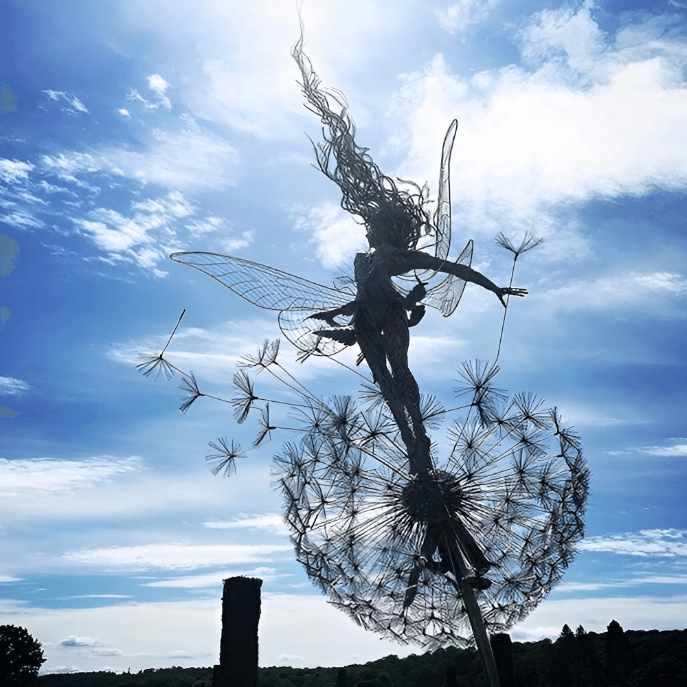 Fairy Steel Garden Sculptures - Magical Metal Fairies for Enchanting Outdoor Decor, Gift for Garden lovers
