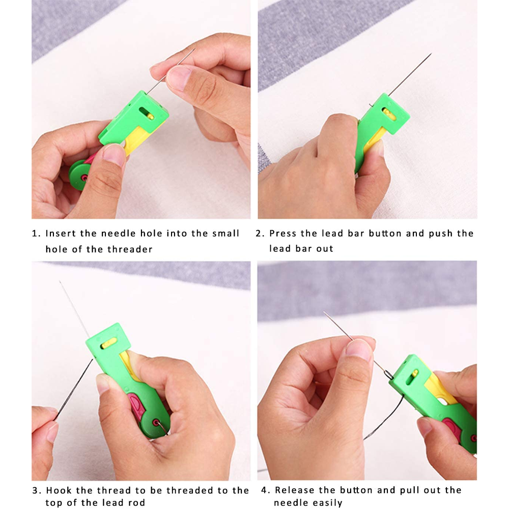 Automatic Needle Threader Set of 5 – Durable & Convenient Sewing Tool, Perfect Gift for Seamstresses
