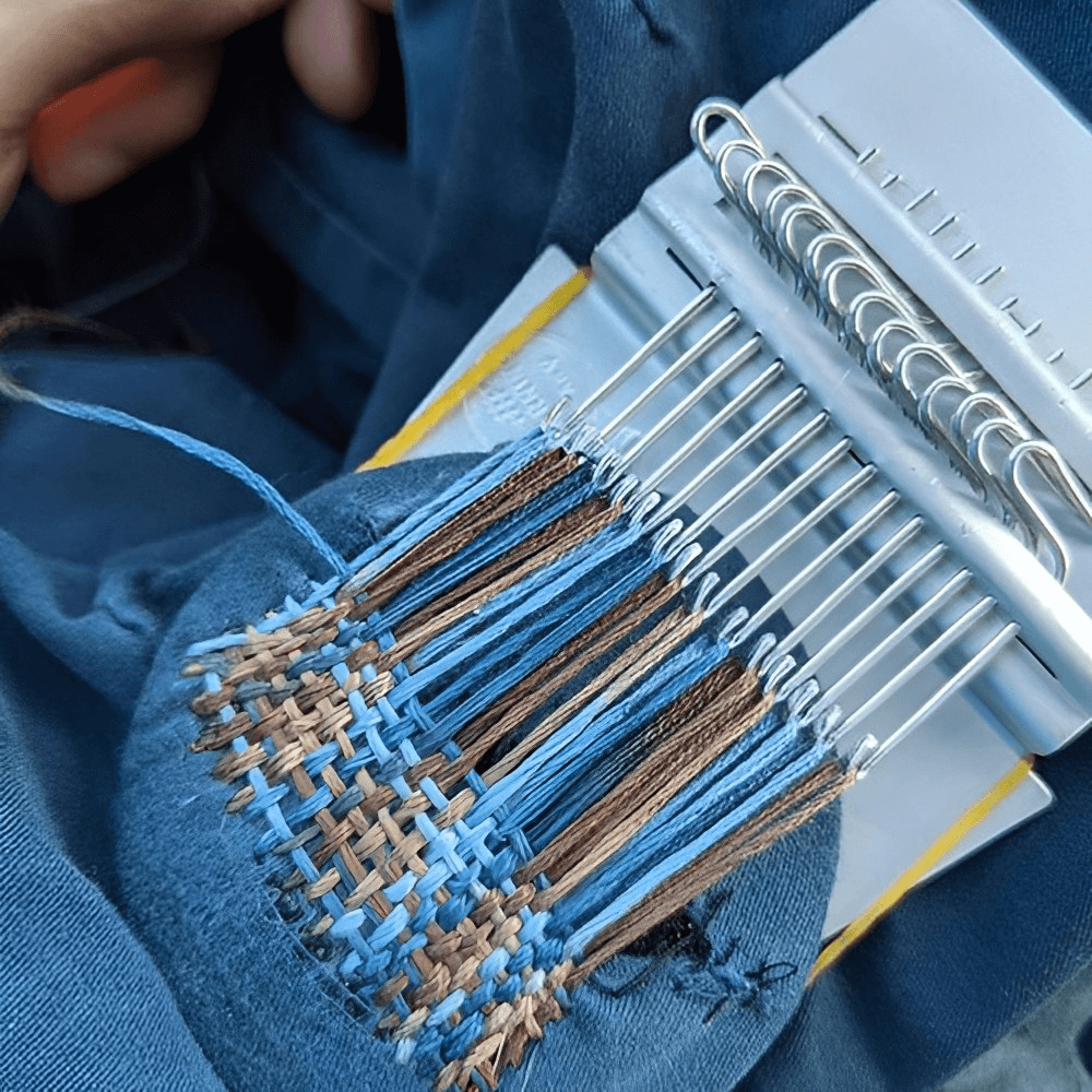 Metal DIY Textile Tools, Small Loom Speedweve Type Weave Tool, Fun Mending Loom for Beautiful Stitching