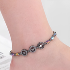 Obsidian Magnetic Therapy Anklet – Reduce Swelling & Varicose Veins | Perfect Health Gift for Her