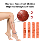 Obsidian Magnetic Therapy Anklet – Reduce Swelling & Varicose Veins | Perfect Health Gift for Her