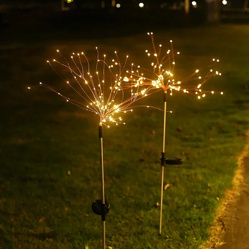 Fireworks Solar Garden Stake LED Lights