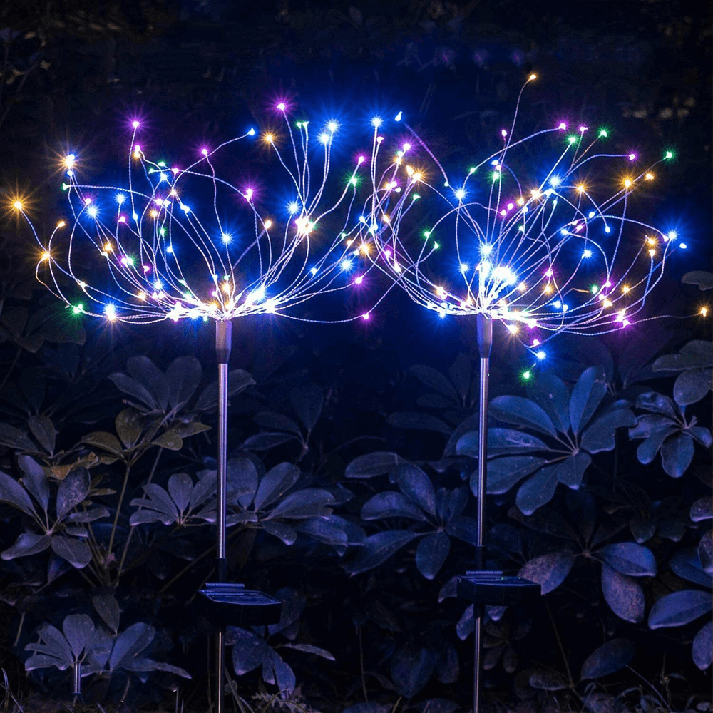 Fireworks Solar Garden Stake LED Lights