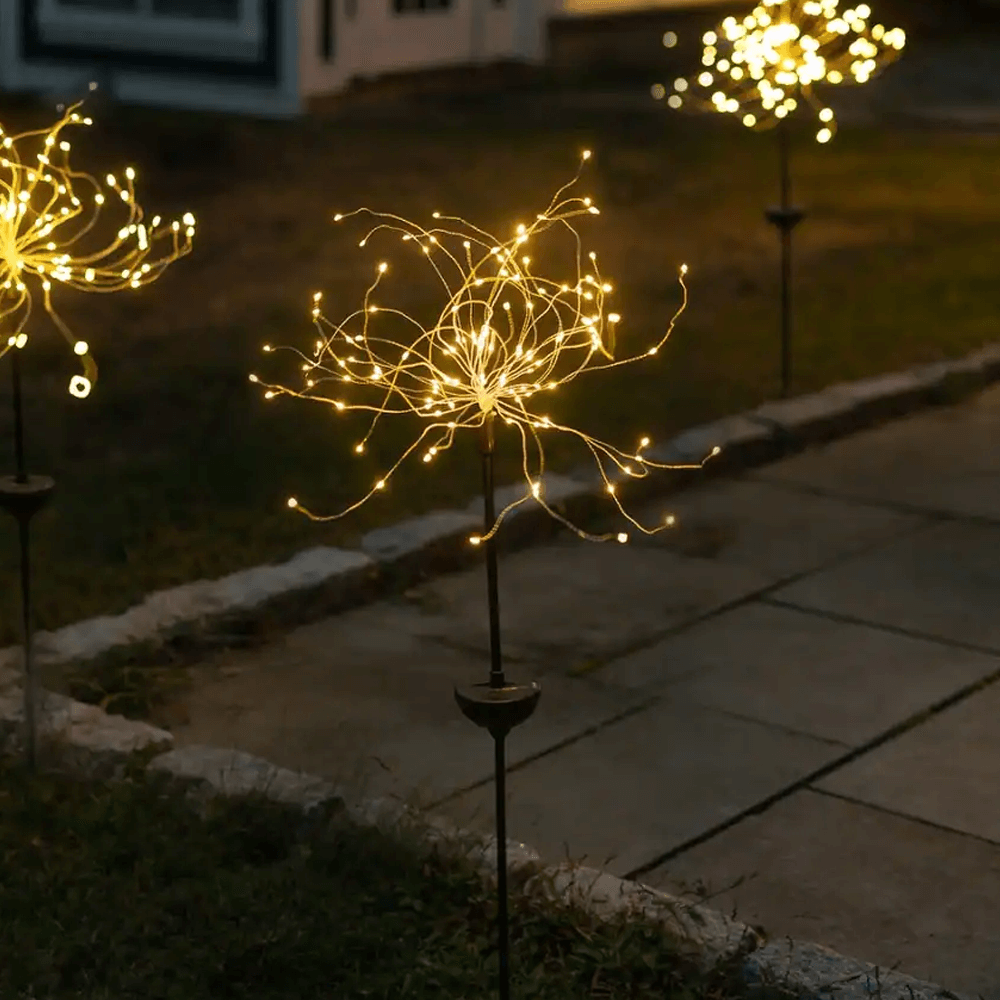 Fireworks Solar Garden Stake LED Lights