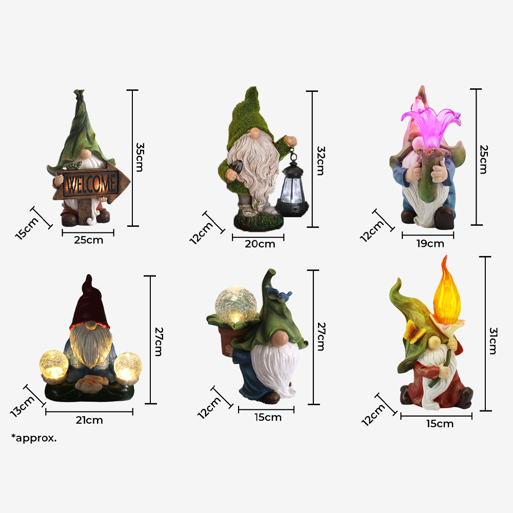 Adorable Garden Gnome Solar Lights