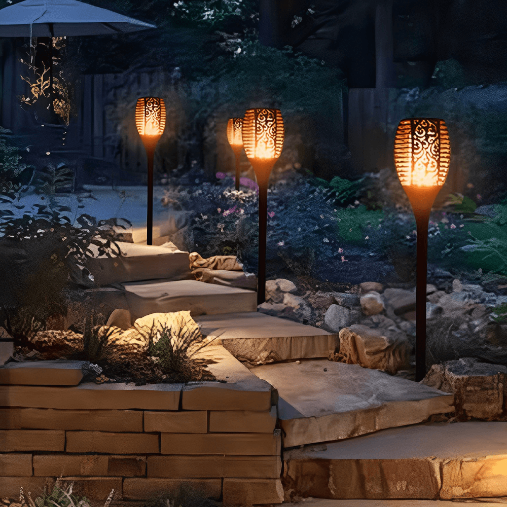 Waterproof Energy-Efficient Flickering Solar Flame Lights