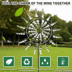 Magical Spinning Metal Garden Decor | Metal Windmill Yard Ornament | Mesmerizing Magic Metal Windmill