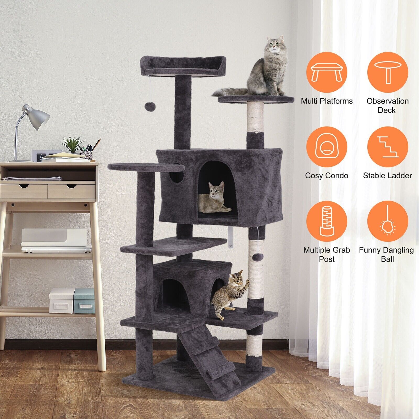 Sturdy Cat Tree Tower Activity Center