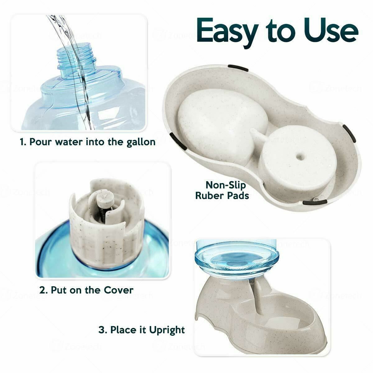 Automatic Pet Feeder Waterer 3.7L