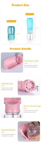 Foldable Dog & Pet Water Bottle 350ml