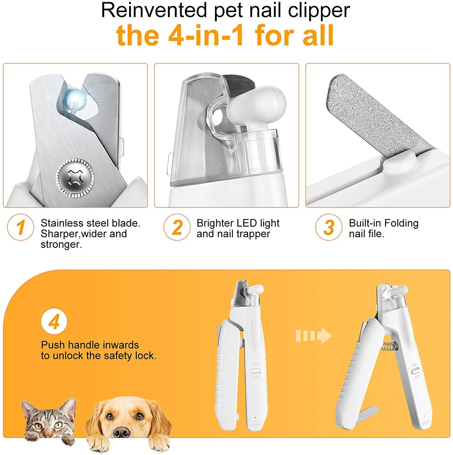 Professional Dog Nail Trimmer with Safety Guard