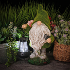 Solar LED Garden Gnome Statue Waterproof Outdoor Yard Decor Light