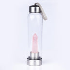 Healing Quartz Crystal Water Bottle for Wellness & Energy Balance