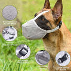 Adjustable Breathable Pet Dog Muzzle, Anti-Bark Bite Mesh Mouth Cover