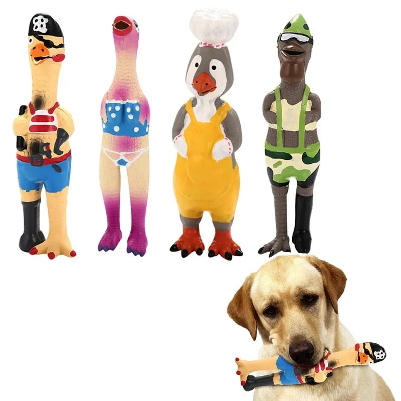 Interactive Screaming Chicken Dog Toy for Aggressive Chewers and Active Play
