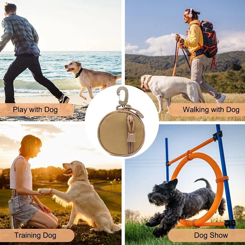 Portable Dog Treat Bag: Durable, Lightweight Pouch with Rotatable Carabiner