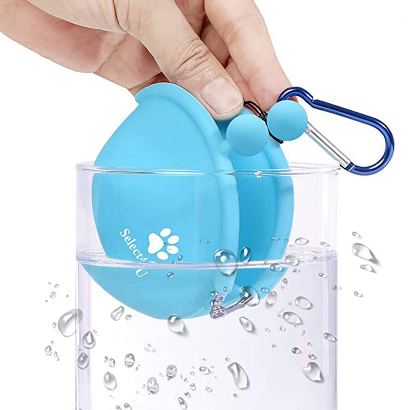 Silicone Pet Dog Training Food Snacks Bag – Outdoor Travel Waist Storage for Treats