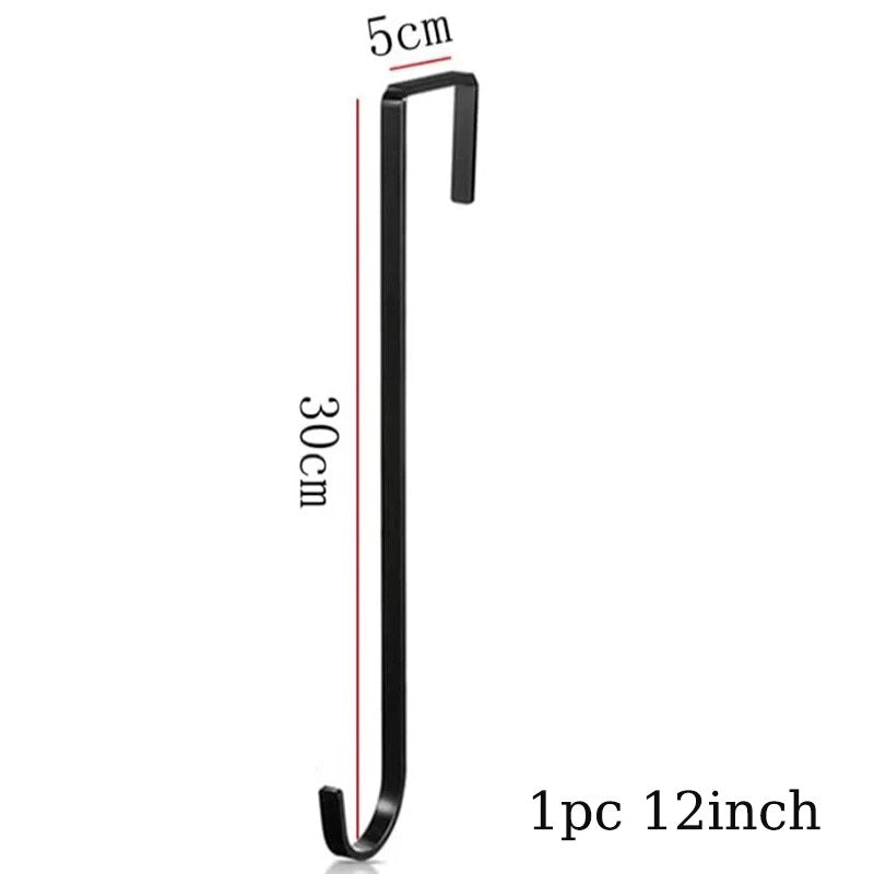 Floral Wreath Hanger: Over-The-Door Metal Hook for Christmas & Easter Wreaths - Xmas Party Supplies