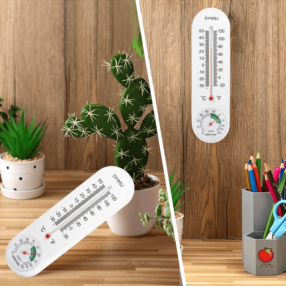 3PCS Wall Thermometer Hygrometer Indoor Outdoor Mount Garden Greenhouse Home Temperature Humidity Meter