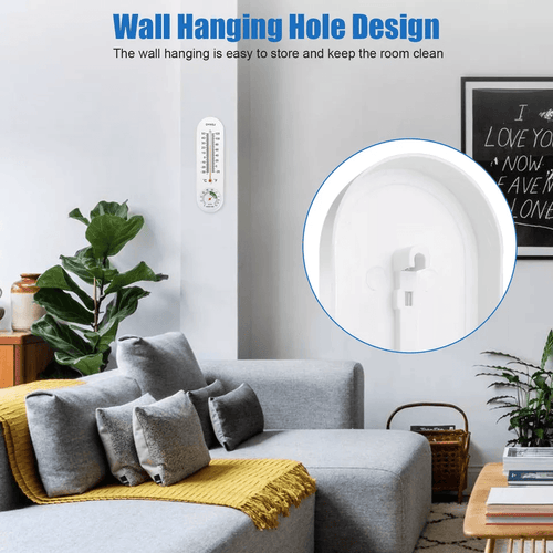 3PCS Wall Thermometer Hygrometer Indoor Outdoor Mount Garden Greenhouse Home Temperature Humidity Meter