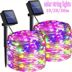 Solar Garden Fairy Lights, 8 Modes Waterproof String Lights for Patio, Trees & Christmas Decorations