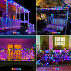 Solar Garden Fairy Lights, 8 Modes Waterproof String Lights for Patio, Trees & Christmas Decorations