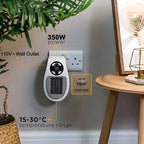 Portable Electric Heater, Wall Mounted Room Heater with Remote Control & LED Display, Energy Efficient Winter Heater