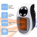 Portable Electric Heater, Wall Mounted Room Heater with Remote Control & LED Display, Energy Efficient Winter Heater