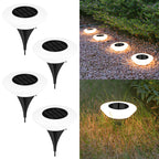 360° Solar Lights Outdoor Lamp, IP65 Waterproof LED Floor Lights for Garden, Yard, Driveway & Patio