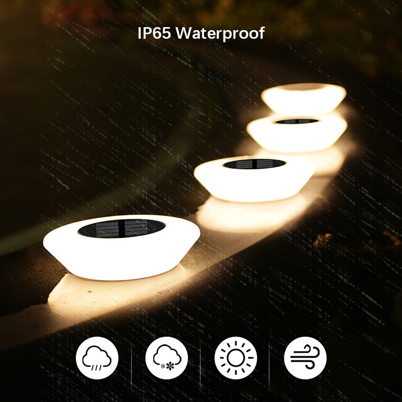 360° Solar Lights Outdoor Lamp, IP65 Waterproof LED Floor Lights for Garden, Yard, Driveway & Patio