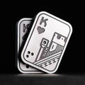 Metal Skull Push Slider Stress Relief Toy, Anti-Stress EDC Top Spinning Poker Magnetic Fidget for Adults, Portable Gifts