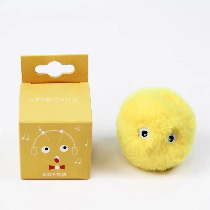 Interactive Plush Cat Toy Ball with Electric Catnip & Touch Sound