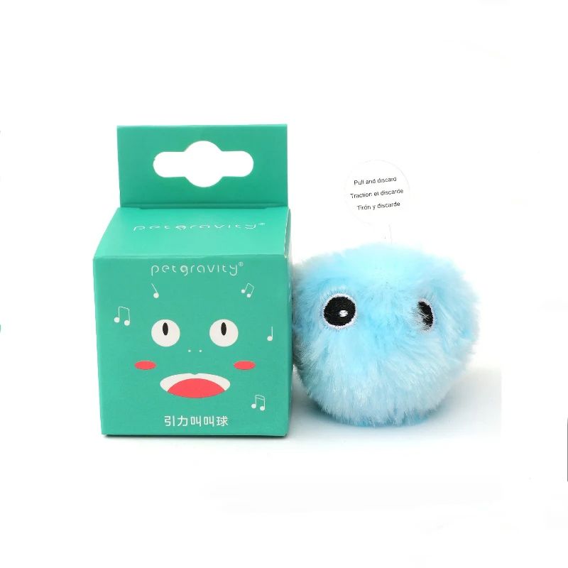 Interactive Plush Cat Toy Ball with Electric Catnip & Touch Sound