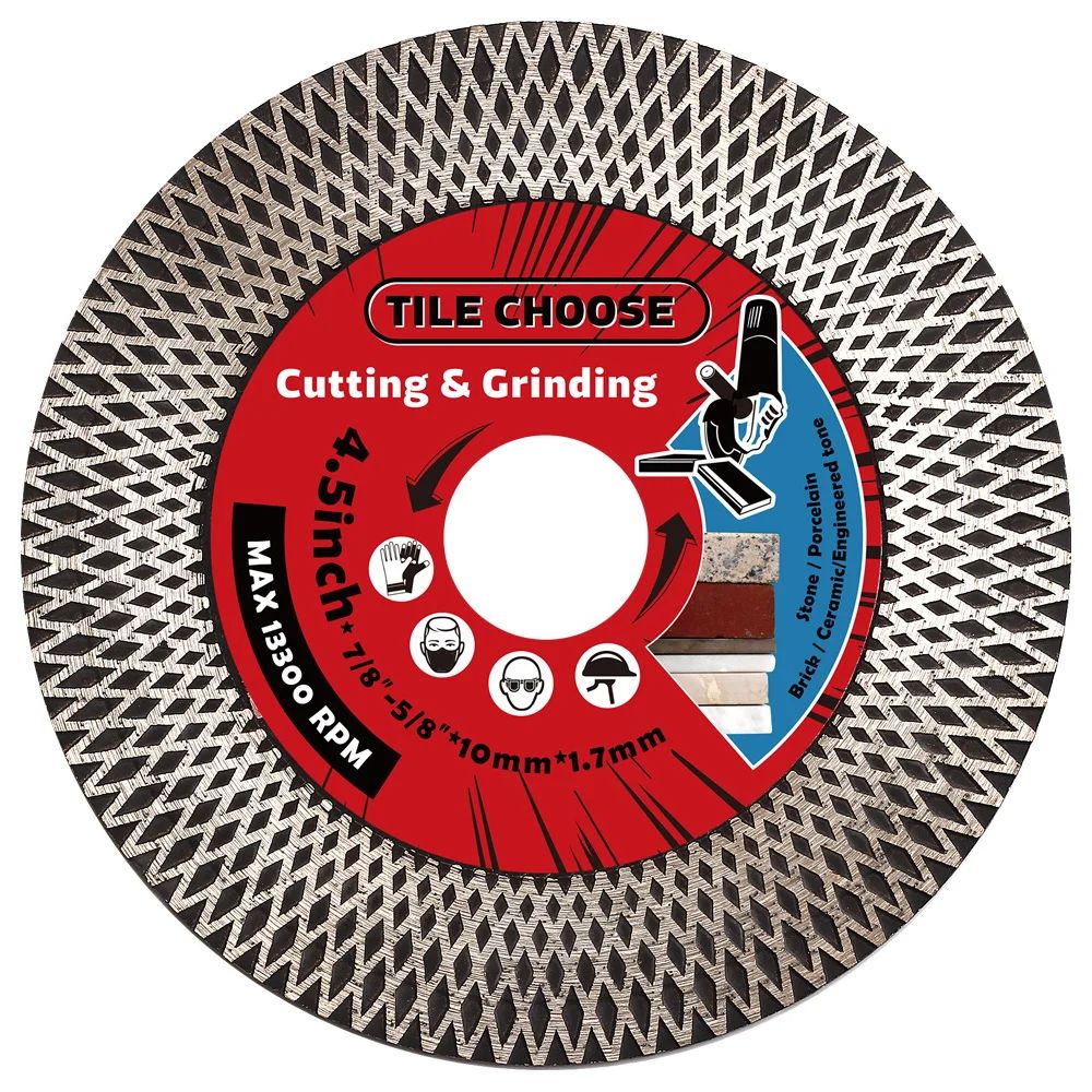 Super Tile Blade Turbo Porcelain Diamond Disc for Cutting Ceramic, Granite, Marble, and Porcelain Tile