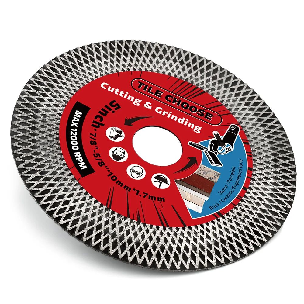 Super Tile Blade Turbo Porcelain Diamond Disc for Cutting Ceramic, Granite, Marble, and Porcelain Tile