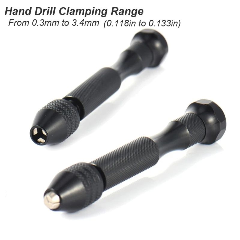 Precision Micro Mini Pin Vise Hand Drill Twist Bit Set, Rotary Tool Kit for PCB, Plastic, DIY Craft, Carving, & Jewelry