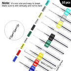 Precision Micro Mini Pin Vise Hand Drill Twist Bit Set, Rotary Tool Kit for PCB, Plastic, DIY Craft, Carving, & Jewelry