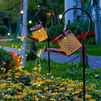 Solar Watering Can Garden Light with LED Fairy Stream for Outdoor Decor