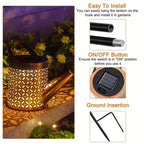 Solar Watering Can Garden Light with LED Fairy Stream for Outdoor Decor