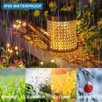 Solar Watering Can Garden Light with LED Fairy Stream for Outdoor Decor