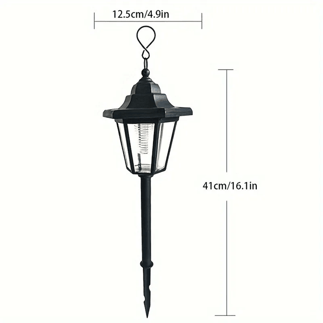 2-Pack Vintage Hexagon LED Solar Pathway Lights – Weatherproof Outdoor Garden Decor