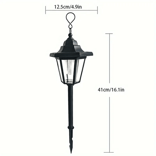 2-Pack Vintage Hexagon LED Solar Pathway Lights – Weatherproof Outdoor Garden Decor