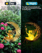 Solar Fairy Garden Statue Light for Outdoor Decor and Lawn Pathway Accents