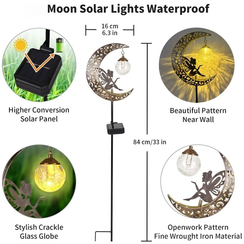 Solar Fairy Garden Statue Light for Outdoor Decor and Lawn Pathway Accents