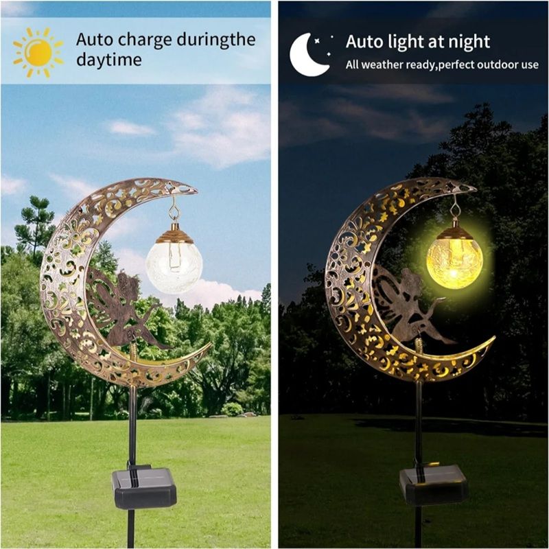 Solar Fairy Garden Statue Light for Outdoor Decor and Lawn Pathway Accents
