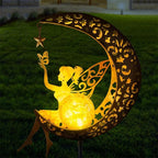 Solar Fairy Garden Statue Light for Outdoor Decor and Lawn Pathway Accents