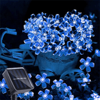 Solar Flower String Lights Outdoor Waterproof Garden Fairy Garland