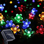 Solar Flower String Lights Outdoor Waterproof Garden Fairy Garland